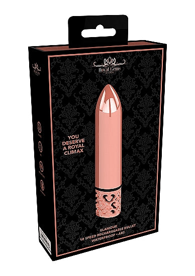 ROYAL GEMS GLAMOUR ROSE ABS BULLET RECHARGEABLE