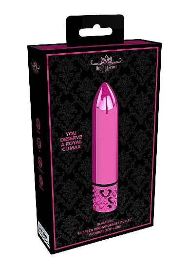 ROYAL GEMS GLAMOUR PINK ABS BULLET RECHARGEABLE