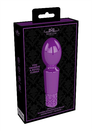 ROYAL GEMS BRILLIANT PURPLE RECHARGEABLE SILICONE BULLET