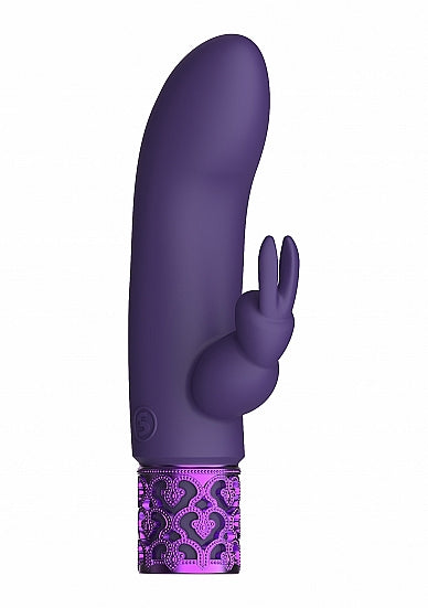 ROYAL GEMS DAZZLING PURPLE RECHARGEABLE SILICONE BULLET