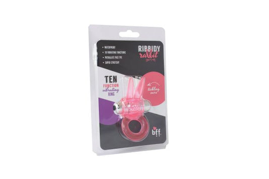 RIBBIDY RABBIT VIBRATING COCK RING-PINK