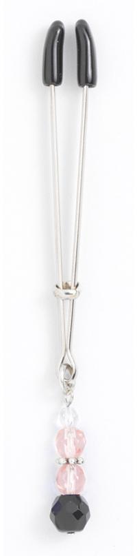 TWEEZER CLIT CLAMP W/PINK BEADS