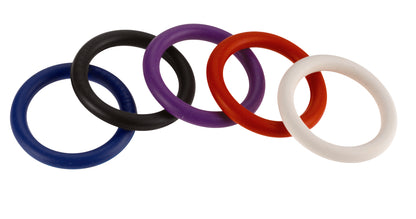 COCK RINGS NITRILE 5PC RAINBOW