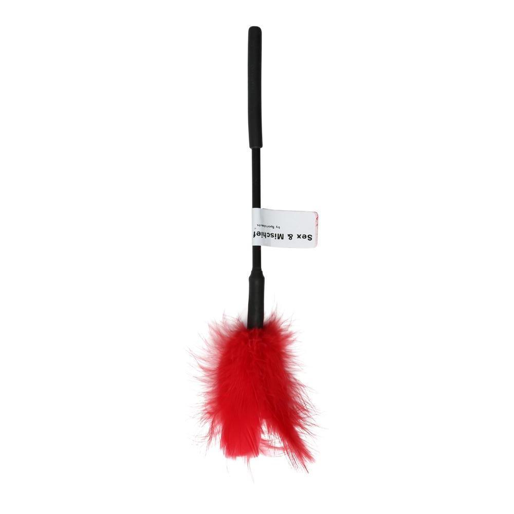 SEX & MISCHIEF FEATHER TICKLER 7IN RED