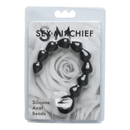 SEX & MISCHIEF BLACK SILICONE ANAL BEADS