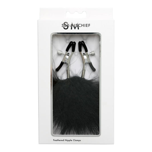 SEX & MISCHIEF FEATHERED NIPPLE CLAMPS