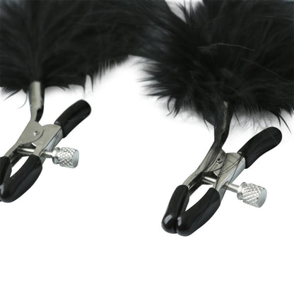 SEX & MISCHIEF FEATHERED NIPPLE CLAMPS