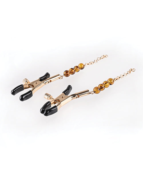 SINCERELY AMBER BEADED NIPPLE JEWELRY