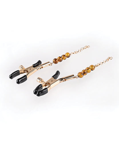 SINCERELY AMBER BEADED NIPPLE JEWELRY