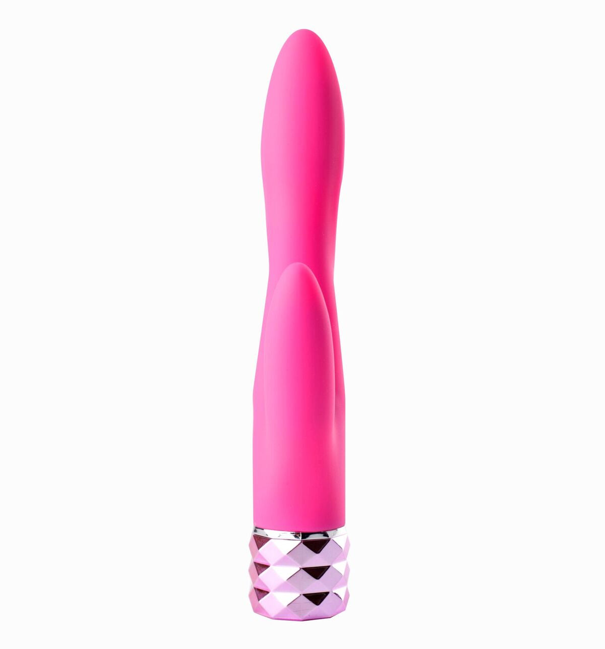 VICTORIA RECHARGEABLE SILICONE DUAL VIBE NEON PINK