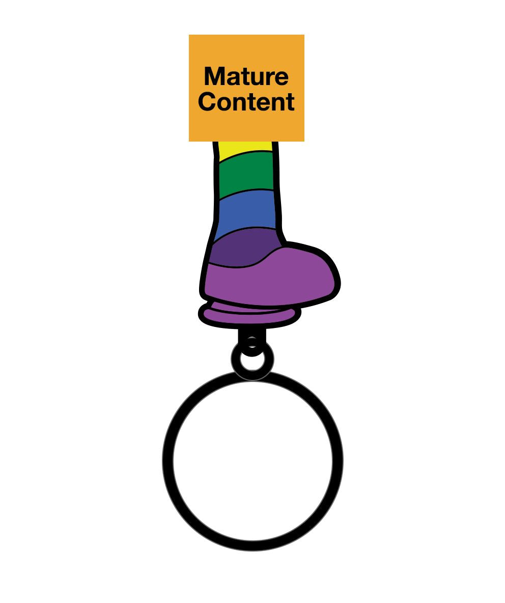 RAINBOW DILDO KEYCHAIN (NET)