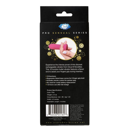 PRO SENSUAL POWER TOUCH BULLET W/ REMOTE CONTROL PINK