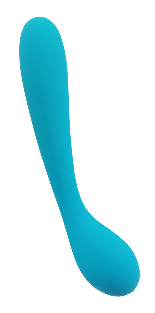 CLOUD 9 HEALTH & WELLNESS RECHARGEABLE G-SPOT SLIM 7IN DUAL MOTORS AQUA BLUE