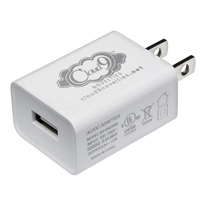 (D) CLOUD 9 USB 1 PORT ADAPTER CHARGER FOR VIBRATORS (NET)