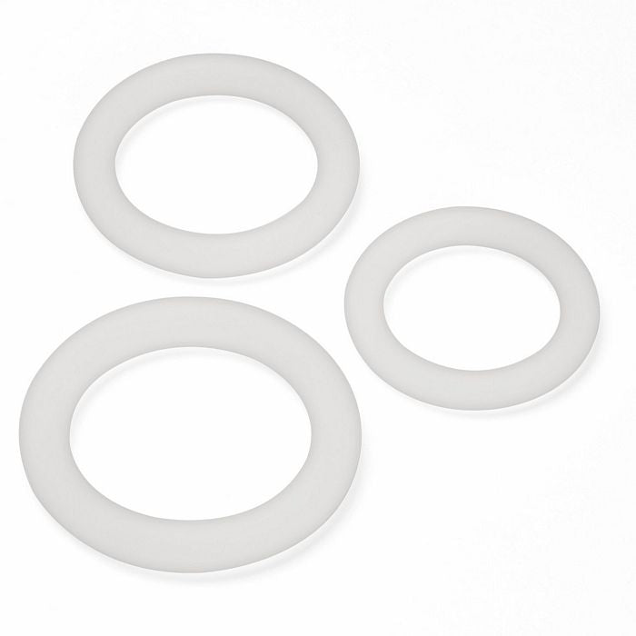 CLOUD 9 PRO SENSUAL SILICONE COCK RING 3 PACK CLEAR