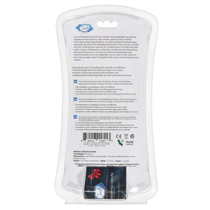 CLOUD 9 HEALTH & WELLNESS BOROSILICATE KEGEL TRAINING SET - PLUM