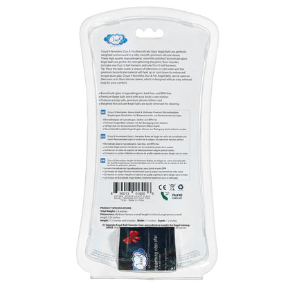 CLOUD 9 HEALTH & WELLNESS BOROSILICATE KEGEL TRAINING SET - TEAL