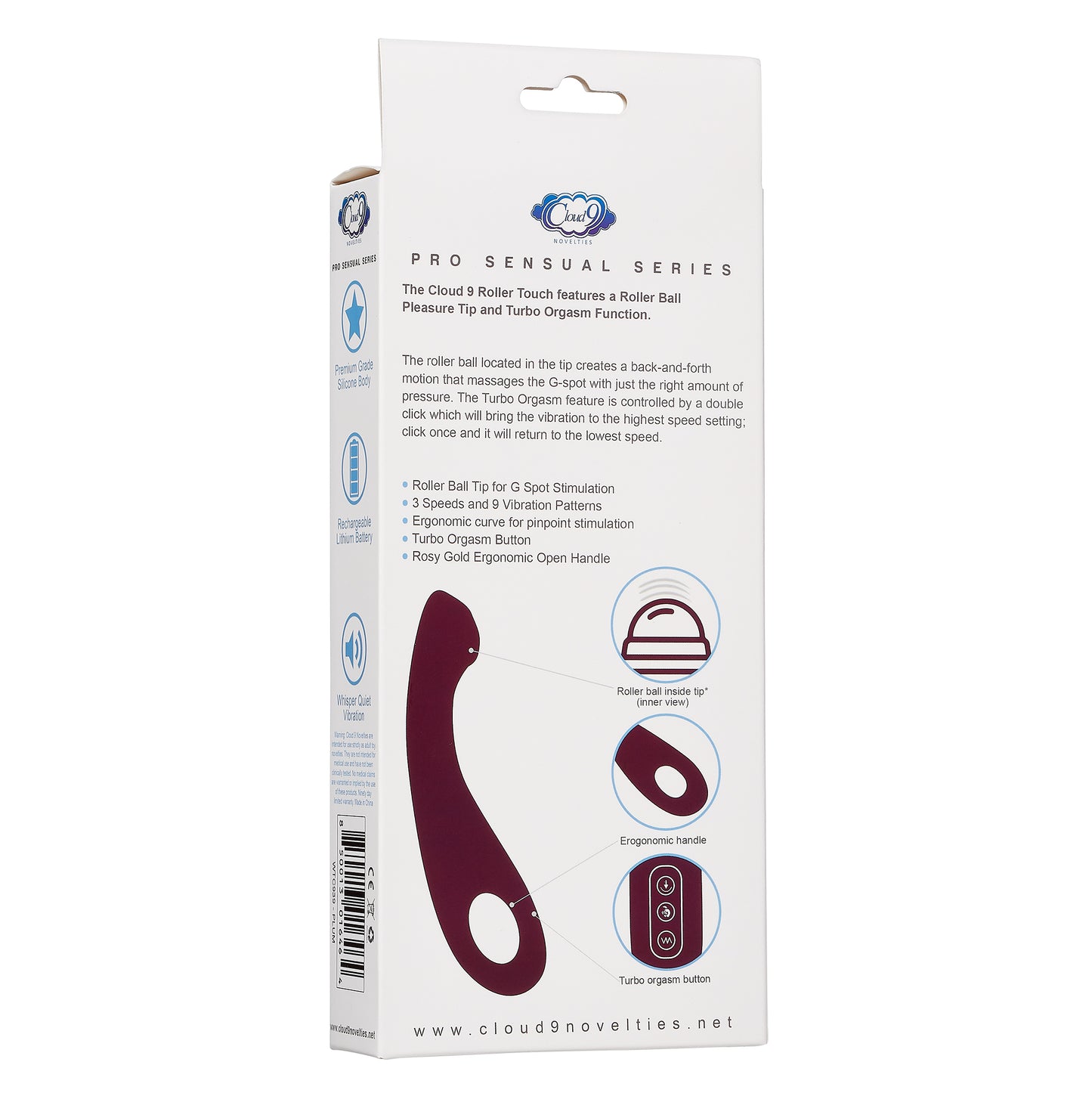 CLOUD 9 PRO SENSUAL ROLLER BALL G TURBO PLUM