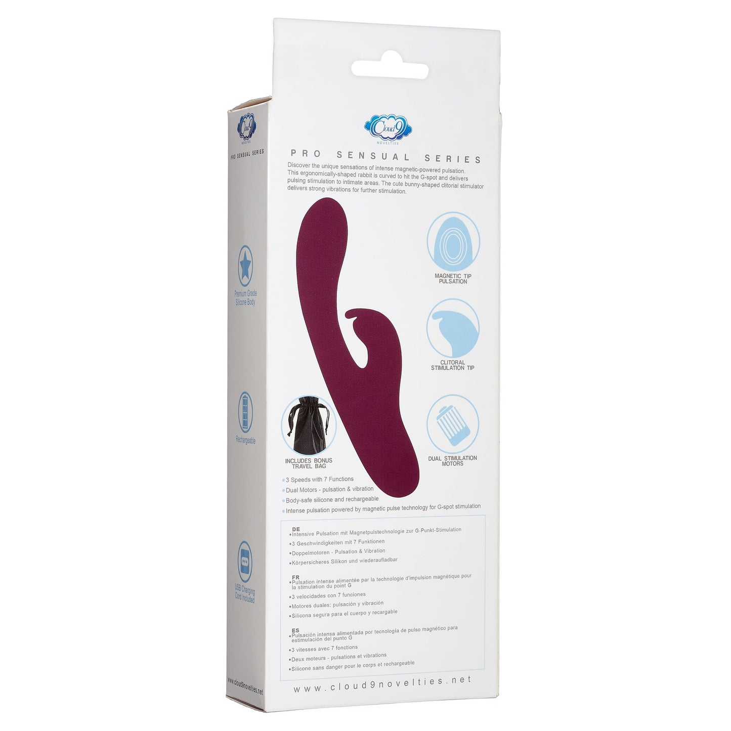 CLOUD 9 PRO SENSUAL SERIES PULSE TOUCH RABBIT G PLUM