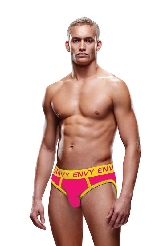 ENVY SOLID JOCK PINK/YELLOW L/XL