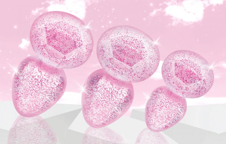 BOOTY SPARKS GLITTER GEM ANAL PLUG SET PINK
