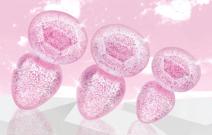 BOOTY SPARKS GLITTER GEM ANAL PLUG SET PINK