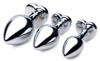 BOOTY SPARKS RED HEART GEM ANAL PLUG SET