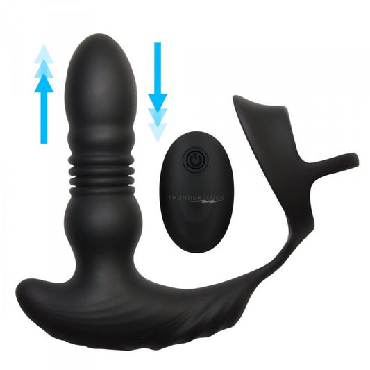 THUNDERPLUGS 10X THRUSTING PLUG W/ COCK & BALL RING