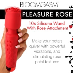 BLOOMGASM PLEASURE ROSE WAND 10X W/ ROSE ATTACHMENT