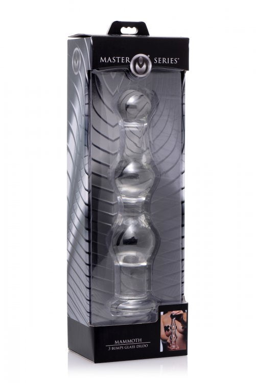 MASTER SERIES MAMMOTH 3 BUMPS GLASS DILDO
