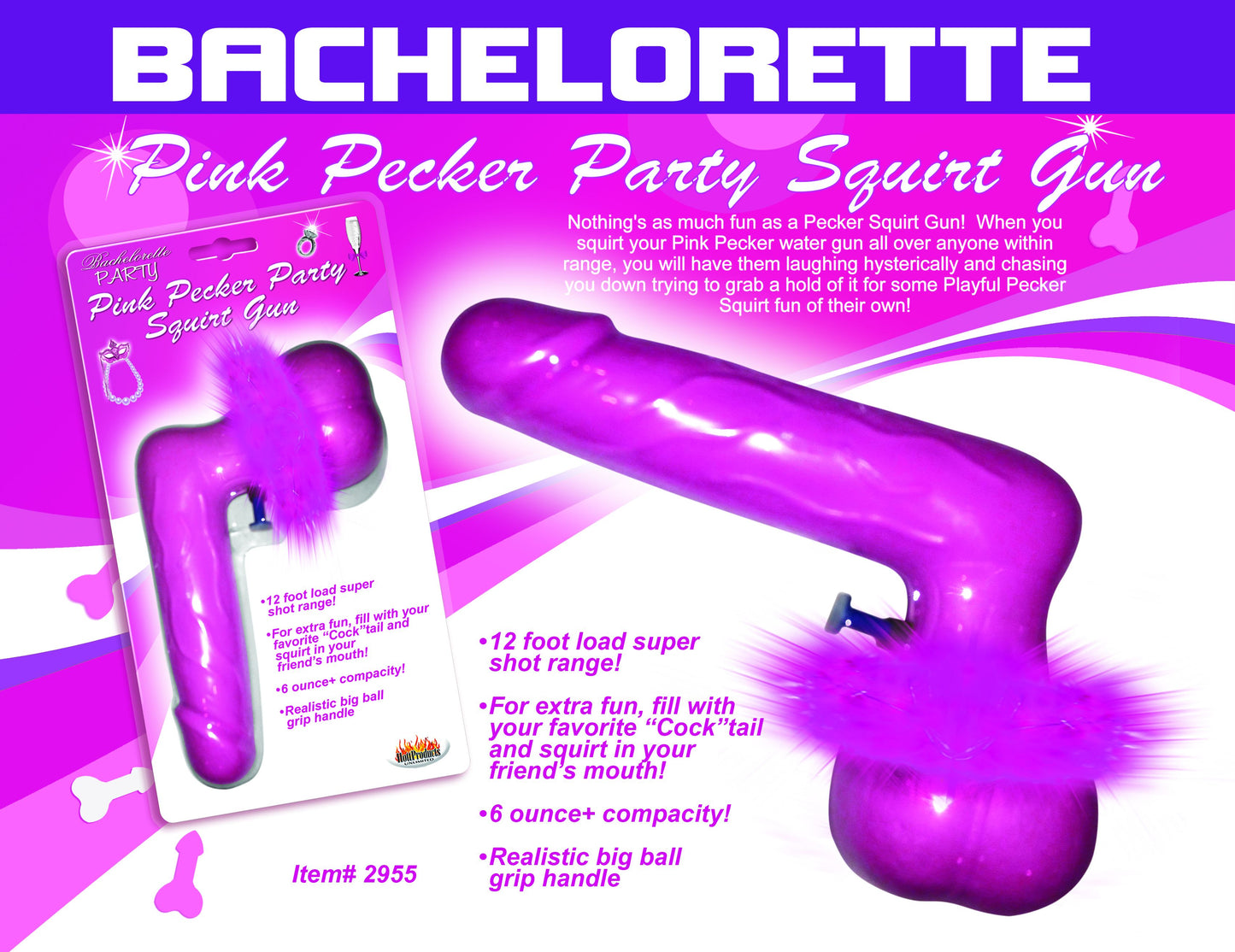 PINK PECKER PARTY SQUIRT GUN