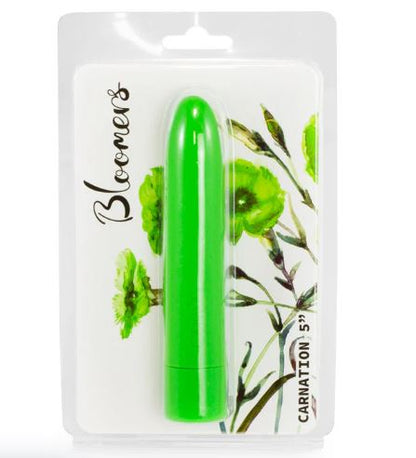 BLOOMERS CARNATION VIBRATOR 5IN GREEN