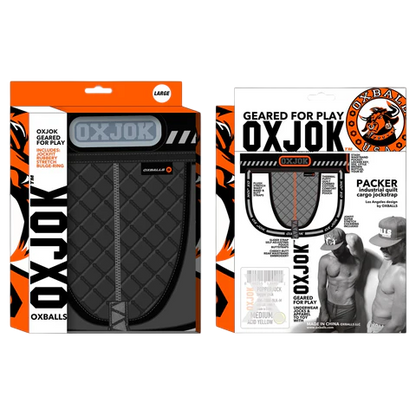 PACKER, industrial quilted cargo strapjock, BLACK PUFF, XX-LARGE