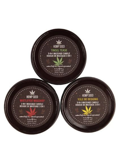 HEMP SEED 3-IN-1 MASSAGE CANDL TRIO 1.75OZ