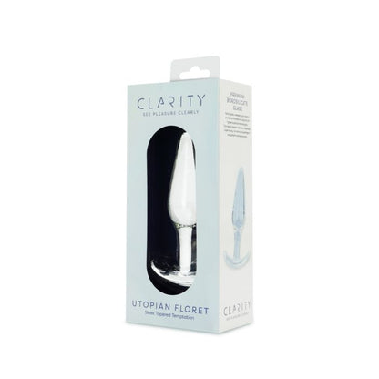 CLARITY GLASS DILDO UTOPIAN FLORET