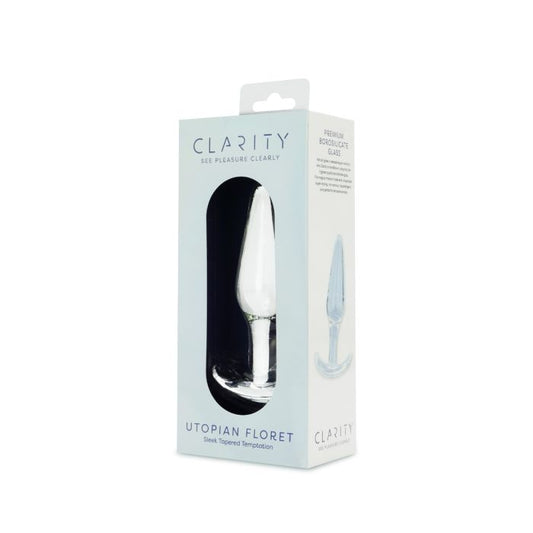 CLARITY GLASS DILDO UTOPIAN FLORET