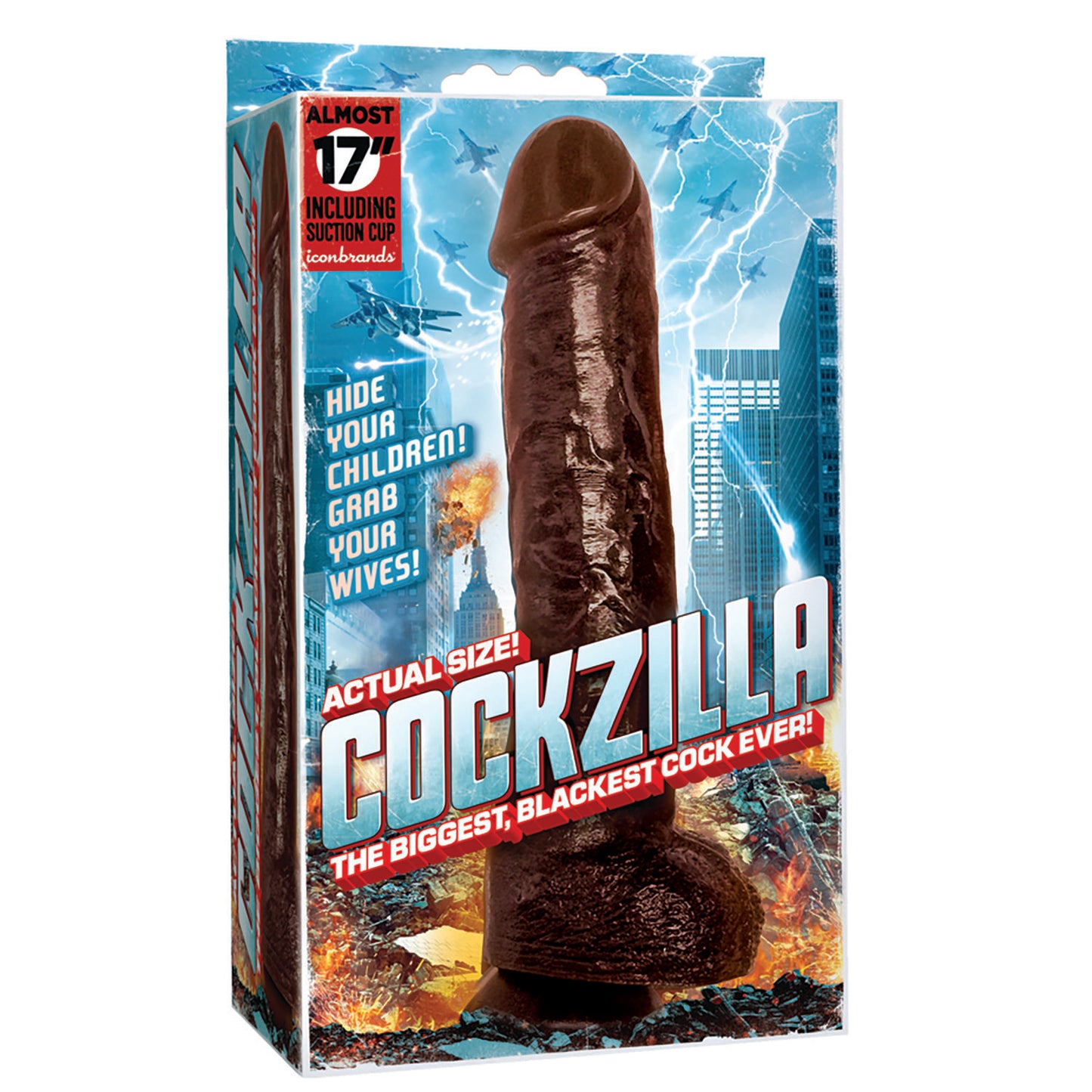COCKZILLA 16.5 BLACK REALISTIC COCK "