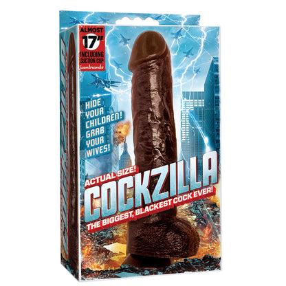 COCKZILLA 16.5 BLACK REALISTIC COCK "