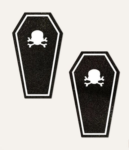 PASTEASE COFFIN WITH GLOW IN THE DARK BREAST PASTIES