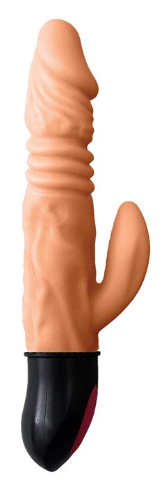 SKINSATIONS CUM QUAKE WARMING DILDO W/CLIT STIMULATOR