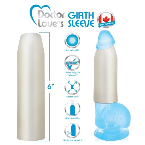 GIRTH SLEEVE 2IN EXTRA GIRTH TRANSLUCENT 7IN TRIM-TO-FIT