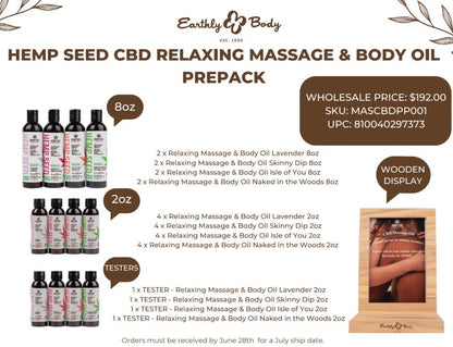 RELAXING MASSAGE & BODY OIL PREPACK