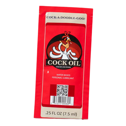 Cock Oil Water-Based Lubricant – Foil Packet 0.25 oz