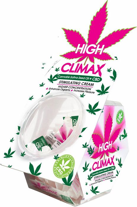 HIGH CLIMAX FEMALE STIMULANT W/HEMP SEED OIL 50PC BOWL