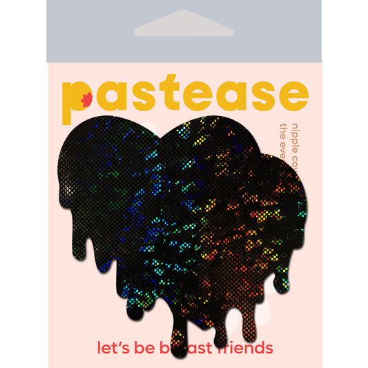 PASTEASE FAUX LATEX BLACK MELTY HEARTS