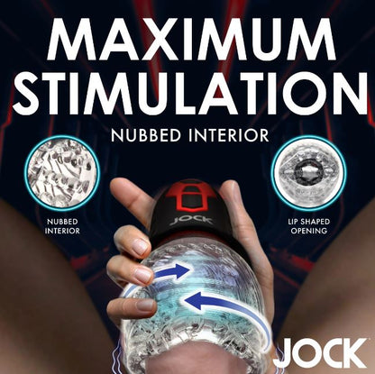 JOCK SPINNING & VIBRATING MASTURBATOR