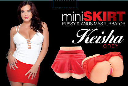 KEISHA GREY MINI SKIRT PUSSY & ANUS MASTURBATOR