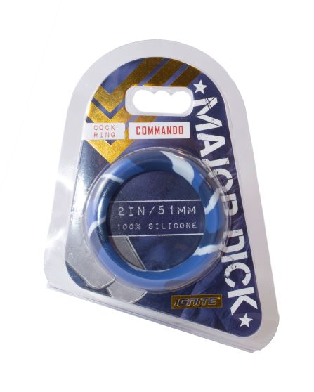 MAJOR DICK COMMANDO SILICONE DONUT BLUE CAMO (2.0IN./51MM)
