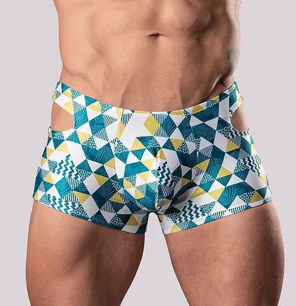 CUT IT OUT! CUTOUT SHORT BLUE XL