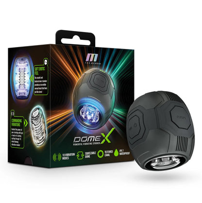 M FOR MEN DOME X VIBRATING MASTURBATOR BLACK